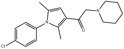 1-(1-(4-chlorophenyl)-2,5-dimethyl-1H-pyrrol-3-yl)-2-(piperidin-1-yl)ethan-1-one Structure