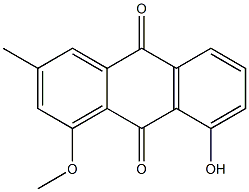 9,10-Anthracenedione, 8-hydroxy-1-methoxy-3-methyl- Structure