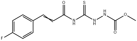 methyl 2-({[3-(4-fluorophenyl)acryloyl]amino}carbonothioyl)hydrazinecarboxylate Structure