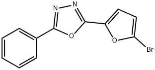 2-(5-bromofuran-2-yl)-5-phenyl-1,3,4-oxadiazole Struktur
