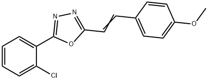 2-(2-chlorophenyl)-5-[2-(4-methoxyphenyl)vinyl]-1,3,4-oxadiazole 结构式