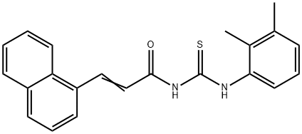 N-{[(2,3-dimethylphenyl)amino]carbonothioyl}-3-(1-naphthyl)acrylamide 化学構造式