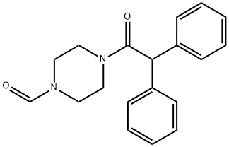 1-Piperazinecarboxaldehyde, 4-(diphenylacetyl)- Struktur