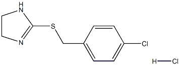 2-[(4-chlorobenzyl)thio]-4,5-dihydro-1H-imidazole hydrochloride 化学構造式