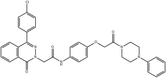 2-[4-(4-chlorophenyl)-1-oxophthalazin-2-yl]-N-[4-[2-oxo-2-(4-phenylpiperazin-1-yl)ethoxy]phenyl]acetamide Structure