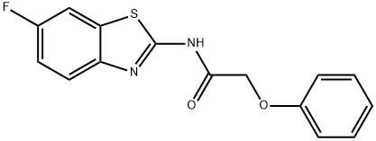 N-(6-fluoro-1,3-benzothiazol-2-yl)-2-phenoxyacetamide Struktur