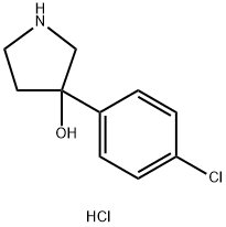 3-(4-CHLOROPHENYL)PYRROLIDIN-3-OL HCL,67466-40-4,结构式