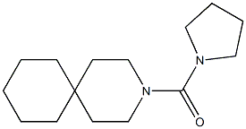 3-Azaspiro[5.5]undecane, 3-(1-pyrrolidinylcarbonyl)-,67626-54-4,结构式