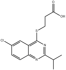 3-((6-氯-2-异丙基喹唑啉-4-基)硫代)丙酸, 676440-45-2, 结构式