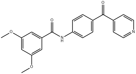 3,5-dimethoxy-N-[4-(pyridine-4-carbonyl)phenyl]benzamide Struktur