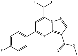 methyl 7-(difluoromethyl)-5-(4-fluorophenyl)pyrazolo[1,5-a]pyrimidine-3-carboxylate,677294-57-4,结构式