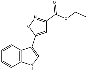 5-indol-3-yl-isoxazole-3-carboxylic acid ethyl ester Struktur