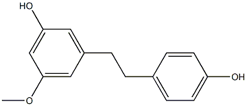 Phenol, 3-[2-(4-hydroxyphenyl)ethyl]-5-methoxy- Struktur