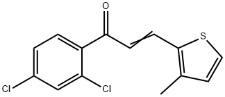 (2E)-1-(2,4-dichlorophenyl)-3-(3-methylthiophen-2-yl)prop-2-en-1-one, 679417-27-7, 结构式