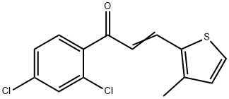 (2E)-1-(2,4-dichlorophenyl)-3-(3-methylthiophen-2-yl)prop-2-en-1-one Struktur