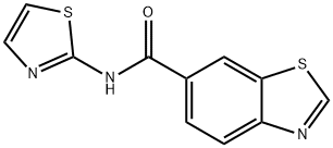 N-(thiazol-2-yl)benzo[d]thiazole-6-carboxamide 化学構造式