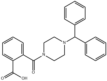 2-(4-benzhydrylpiperazin-4-ium-1-carbonyl)benzoate 化学構造式