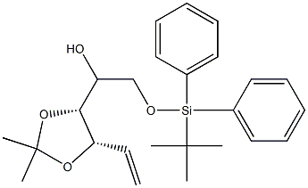 (R)-2-(tert-butyldiphenylsilyloxy)-1-((4R,5S)-2,2-dimethyl-5-vinyl-1,3-dioxolan-4-yl)ethanol,681853-93-0,结构式