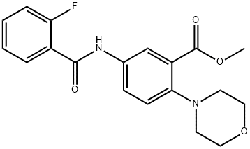 methyl 5-{[(2-fluorophenyl)carbonyl]amino}-2-(morpholin-4-yl)benzoate,682740-86-9,结构式