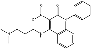 4-((3-(dimethylamino)propyl)amino)-3-nitro-1-phenylquinolin-2(1H)-one Structure