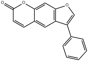 7H-Furo[3,2-g][1]benzopyran-7-one, 3-phenyl-,68454-20-6,结构式