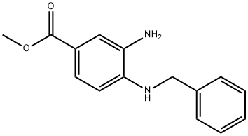 3-氨基-4-(苄基氨基)苯甲酸甲酯,68502-22-7,结构式