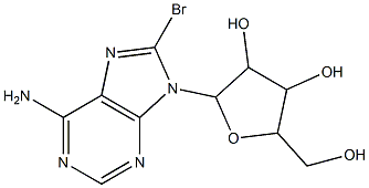 2-(6-amino-8-bromopurin-9-yl)-5-(hydroxymethyl)oxolane-3,4-diol Struktur