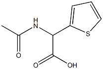 (acetylamino)(2-thienyl)acetic acid 化学構造式