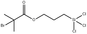 Propanoic acid, 2-bromo-2-methyl-, 3-(trichlorosilyl)propyl ester Struktur