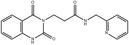 3-(2,4-dioxo-1,4-dihydroquinazolin-3(2H)-yl)-N-(pyridin-2-ylmethyl)propanamide Structure