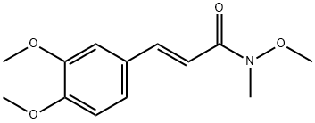 (2E)-3-(3,4-dimethoxyphenyl)-N-methoxy-N-methylprop-2-enamide, 689257-75-8, 结构式