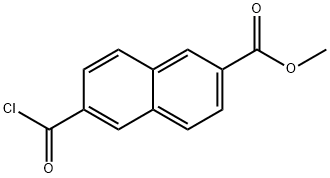 2-Naphthalenecarboxylic acid, 6-(chlorocarbonyl)-, methyl ester 化学構造式
