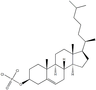 Cholest-5-en-3-ol (3b)-, 3-(phosphorodichloridate) 结构式