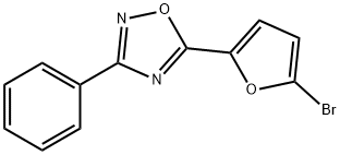 5-(5-溴呋喃-2-基)-3-苯基-1,2,4-恶二唑 结构式