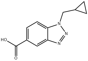 1-(cyclopropylmethyl)-1H-benzo[d][1,2,3]triazole-5-carboxylic acid 化学構造式