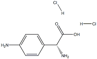 (R)-2-氨基-2-(4-氨基苯基)乙酸二盐酸盐,69179-66-4,结构式