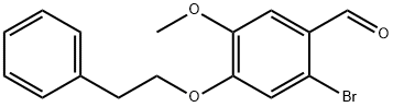 2-溴-5-甲氧基-4-(2-苯基乙氧基)苯甲醛, 692262-21-8, 结构式