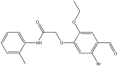 2-(5-bromo-2-ethoxy-4-formylphenoxy)-N-(2-methylphenyl)acetamide Structure