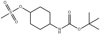 tert-butyl N-[4-(methanesulfonyloxy)cyclohexyl]carbamate 结构式