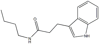 1H-Indole-3-propanamide, N-butyl- Structure