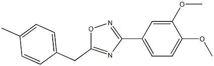 3-(3,4-dimethoxyphenyl)-5-[(4-methylphenyl)methyl]-1,2,4-oxadiazole Struktur