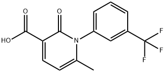 6-methyl-2-oxo-1-[3-(trifluoromethyl)phenyl]pyridine-3-carboxylic acid Struktur