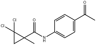 2,2-Dichloro-1-methyl-cyclopropanecarboxylic acid (4-acetyl-phenyl)-amide Struktur