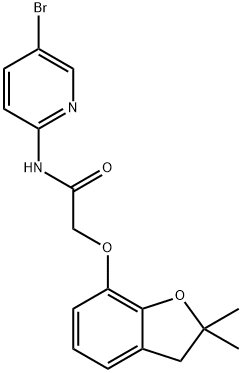 N-(5-bromopyridin-2-yl)-2-[(2,2-dimethyl-3H-1-benzofuran-7-yl)oxy]acetamide Structure