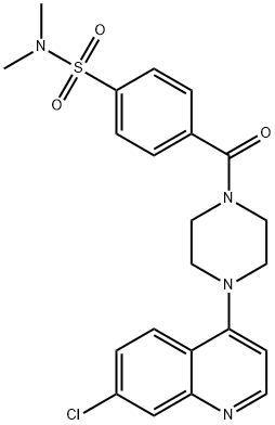 4-{[4-(7-chloroquinolin-4-yl)piperazin-1-yl]carbonyl}-N,N-dimethylbenzenesulfonamide Structure