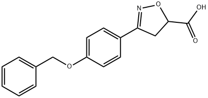 3-[4-(Benzyloxy)phenyl]-4,5-dihydroisoxazole-5-carboxylic acid Structure