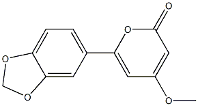 2H-Pyran-2-one,6-(1,3-benzodioxol-5-yl)- 4-methoxy- Structure