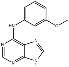 9H-Purin-6-amine,N-(3-methoxyphenyl)-,6970-39-4,结构式