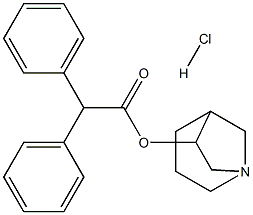 Benzeneacetic acid, a-phenyl-,1-azabicyclo[3.2.1]oct-6-yl ester, hydrochloride (9CI),69766-49-0,结构式