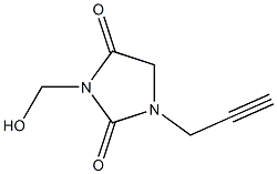 2,4-Imidazolidinedione, 3-(hydroxymethyl)-1-(2-propynyl)- Struktur